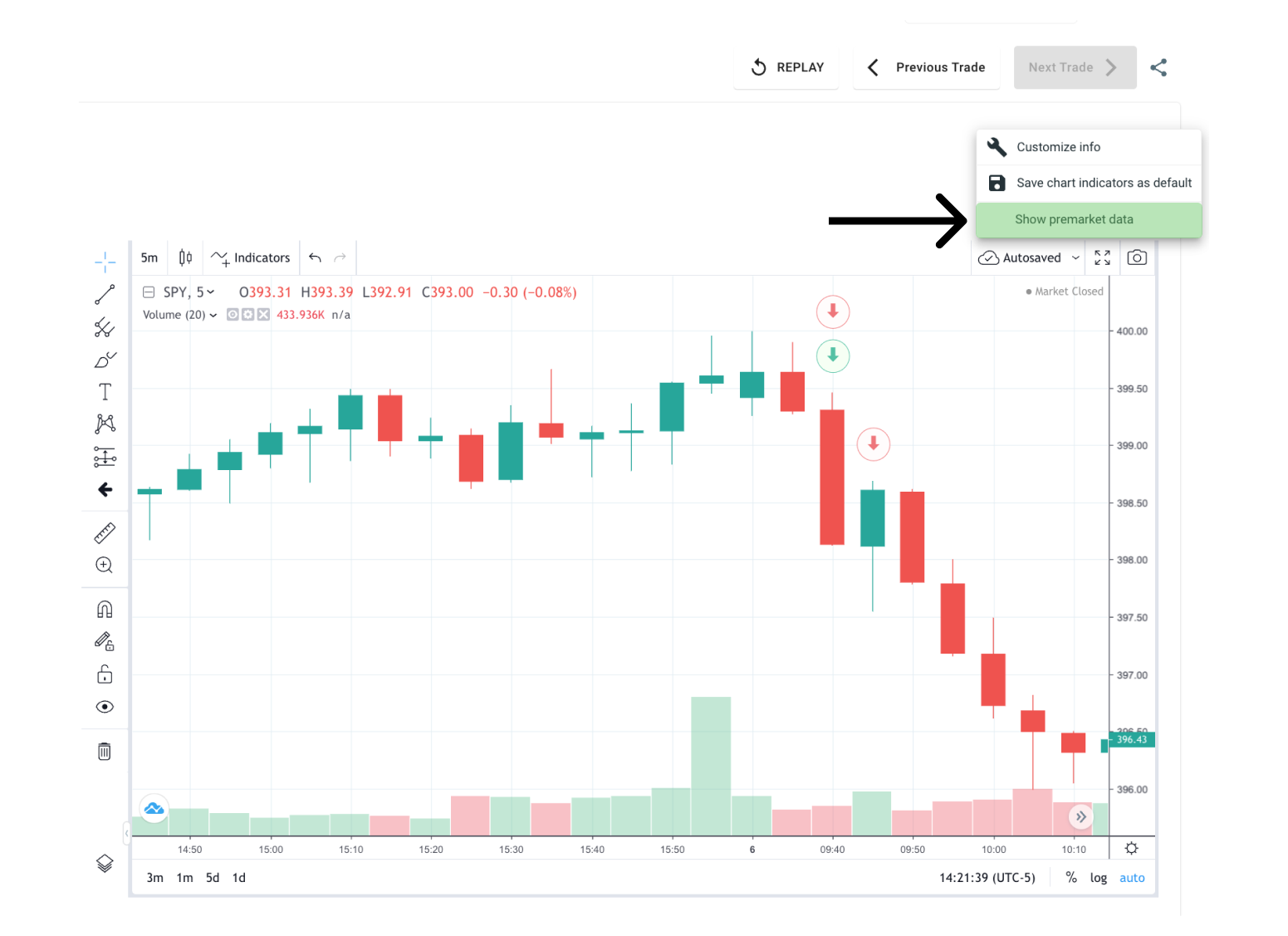 Pre-market and after-hours trade tracking - TradeZella